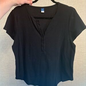 Classic Black Women's Crop Top